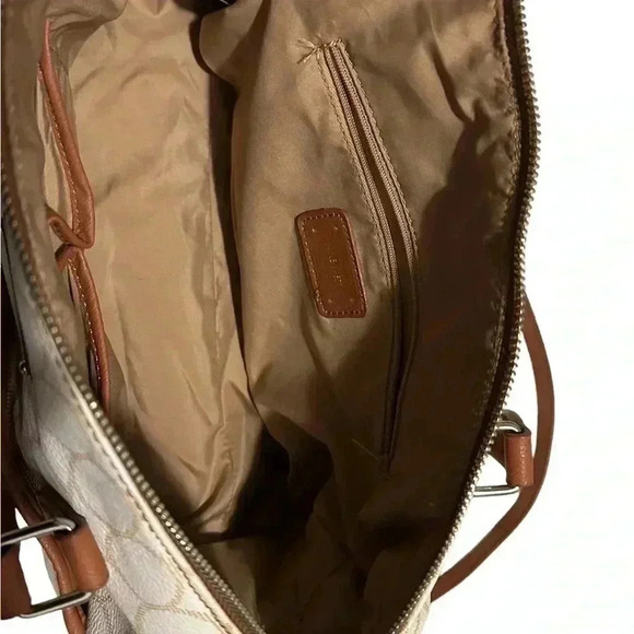 Nine West crossbody bag womens purse brown cream tan handbag - Picture 10 of 11